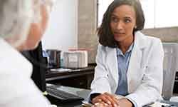 Woman at a doctor’s appointment